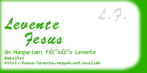 levente fesus business card